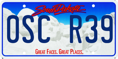 SD license plate 0SCR39