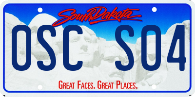SD license plate 0SCS04