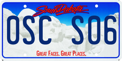 SD license plate 0SCS06