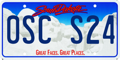 SD license plate 0SCS24