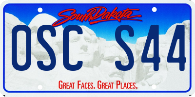 SD license plate 0SCS44