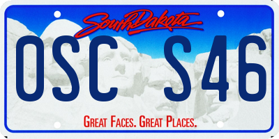 SD license plate 0SCS46