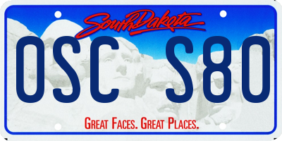 SD license plate 0SCS80