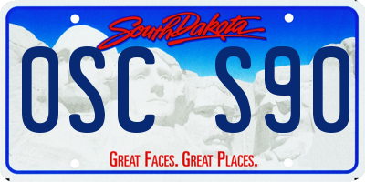 SD license plate 0SCS90