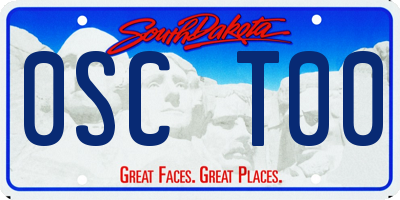 SD license plate 0SCT00