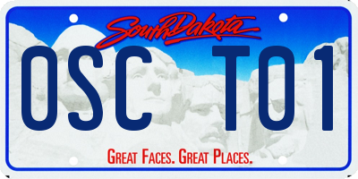 SD license plate 0SCT01