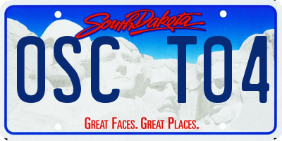 SD license plate 0SCT04
