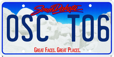 SD license plate 0SCT06