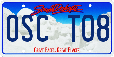 SD license plate 0SCT08
