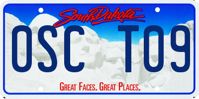 SD license plate 0SCT09