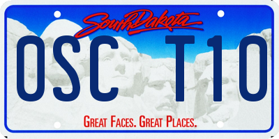 SD license plate 0SCT10