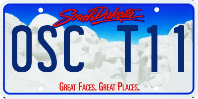 SD license plate 0SCT11