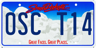 SD license plate 0SCT14
