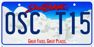 SD license plate 0SCT15