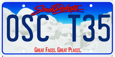 SD license plate 0SCT35