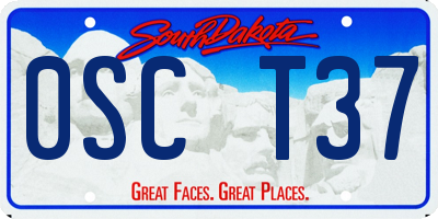 SD license plate 0SCT37
