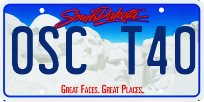 SD license plate 0SCT40