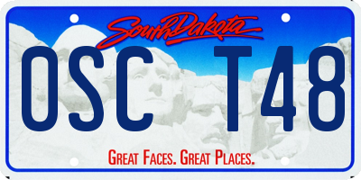 SD license plate 0SCT48
