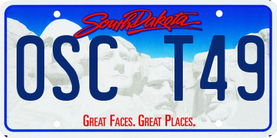 SD license plate 0SCT49