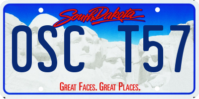SD license plate 0SCT57