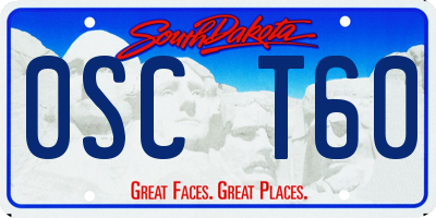 SD license plate 0SCT60