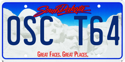 SD license plate 0SCT64