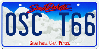 SD license plate 0SCT66