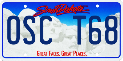 SD license plate 0SCT68