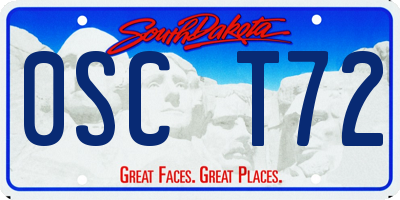 SD license plate 0SCT72
