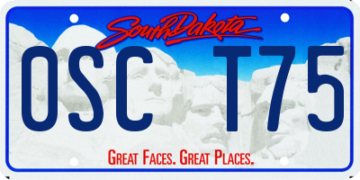 SD license plate 0SCT75