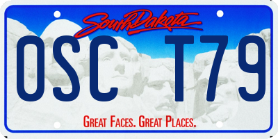 SD license plate 0SCT79