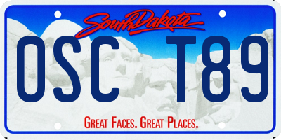 SD license plate 0SCT89