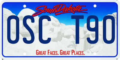 SD license plate 0SCT90