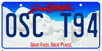 SD license plate 0SCT94