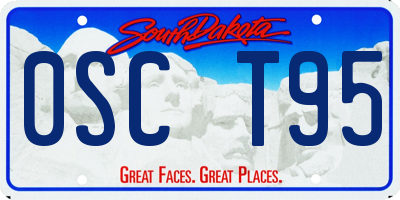 SD license plate 0SCT95