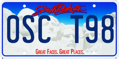 SD license plate 0SCT98