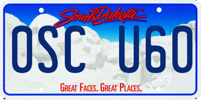 SD license plate 0SCU60