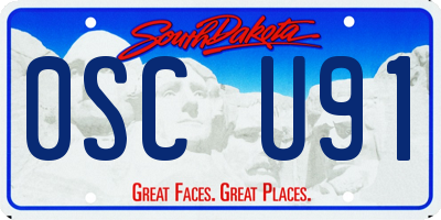 SD license plate 0SCU91