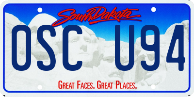 SD license plate 0SCU94