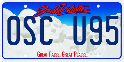 SD license plate 0SCU95