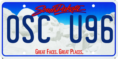 SD license plate 0SCU96