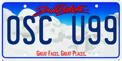 SD license plate 0SCU99