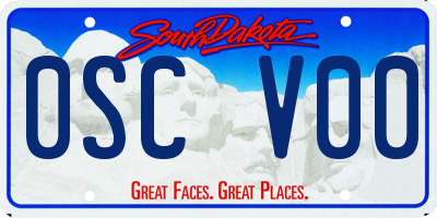 SD license plate 0SCV00