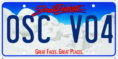 SD license plate 0SCV04