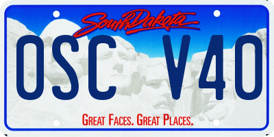 SD license plate 0SCV40