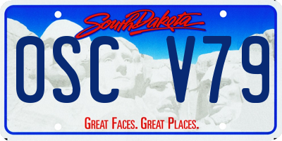 SD license plate 0SCV79