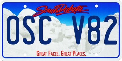 SD license plate 0SCV82