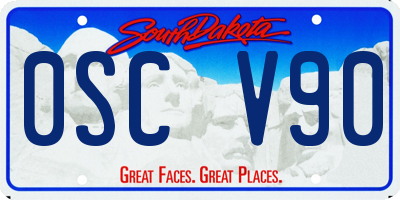 SD license plate 0SCV90