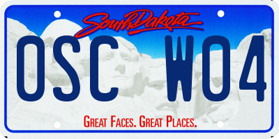 SD license plate 0SCW04