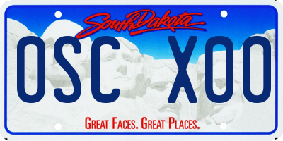 SD license plate 0SCX00